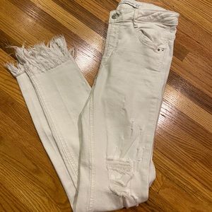 Zara Trafaluc Denimwear White Skinny Jeans Size 2